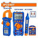 021 WDM94011 Tester + Pinza Amperimetrica + Detector De Voltaje Wadfow