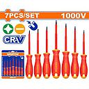 021 WSS7407 Juego De Destornilladores Aislados WADFOW 7 Pzs