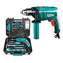 078 THKTHP1012-4 KIT TALADRO 650W + CAJA CON 100 ACCESORIOS TOTAL