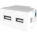 009 13034 MODULO BLANCO TOMA 2 USB CARGA 2A PLATINUM