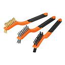 058 JUEGO DE 3 MINI CEPILLOS DE ALAMBRE TRUPER