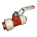 083 LLAVE ESFERICA 1" SALADILLO MARRON C/ UNION DOBLE